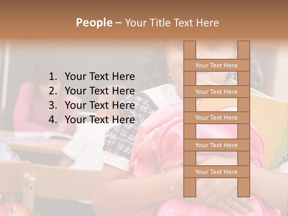 Holding Youthful Expression PowerPoint Template