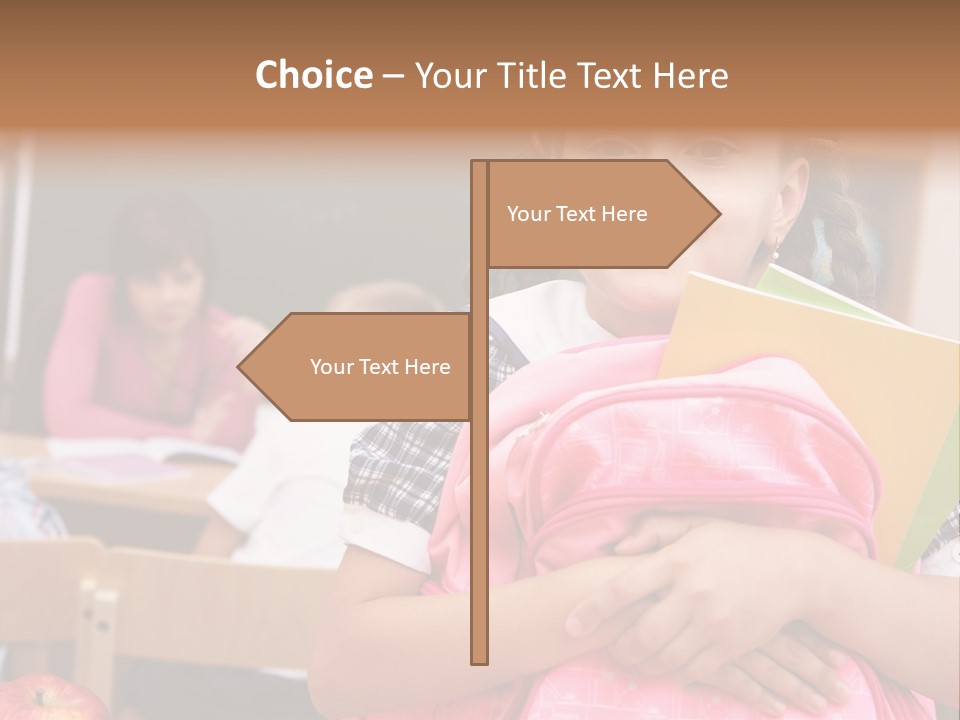 Holding Youthful Expression PowerPoint Template