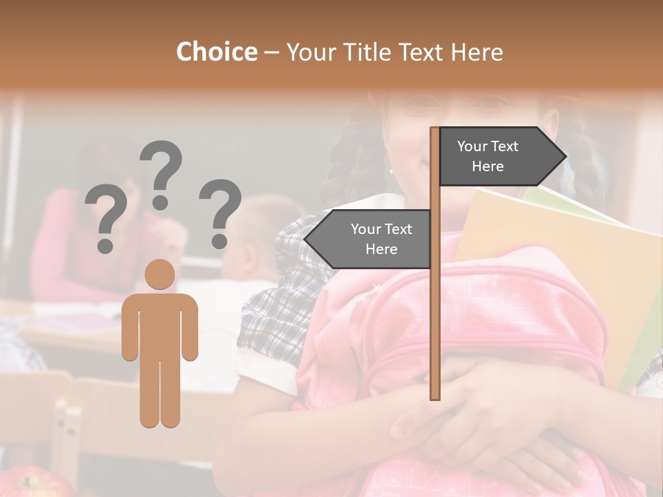 Holding Youthful Expression PowerPoint Template