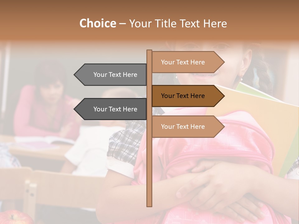 Holding Youthful Expression PowerPoint Template