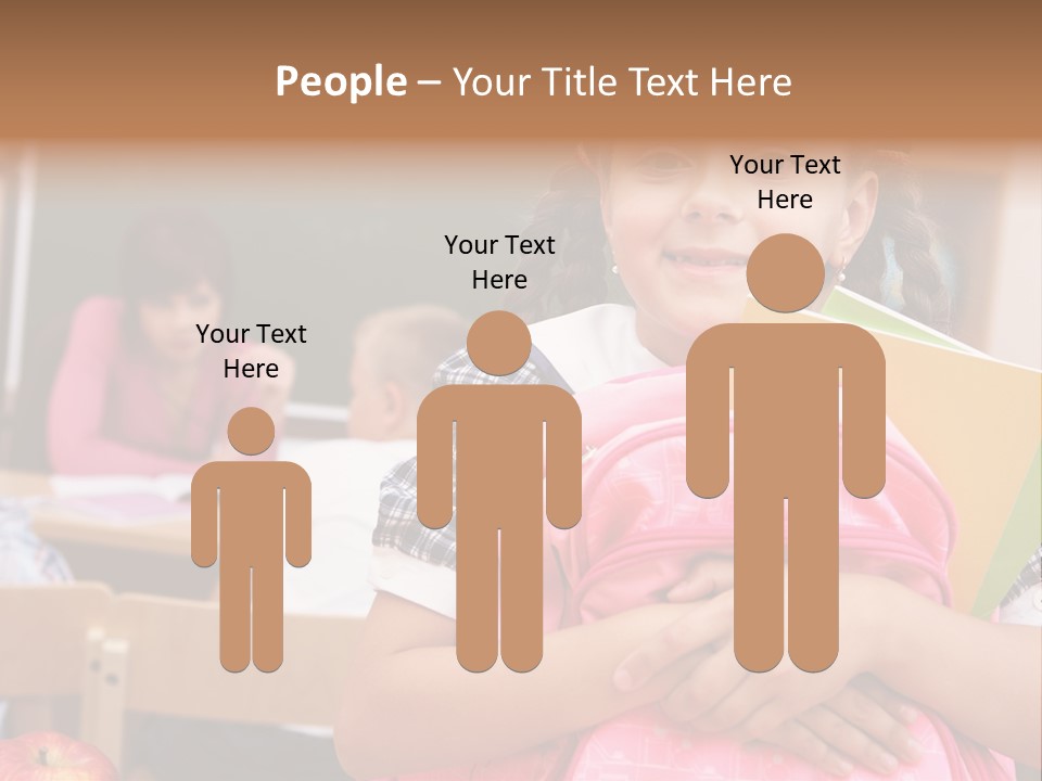 Holding Youthful Expression PowerPoint Template