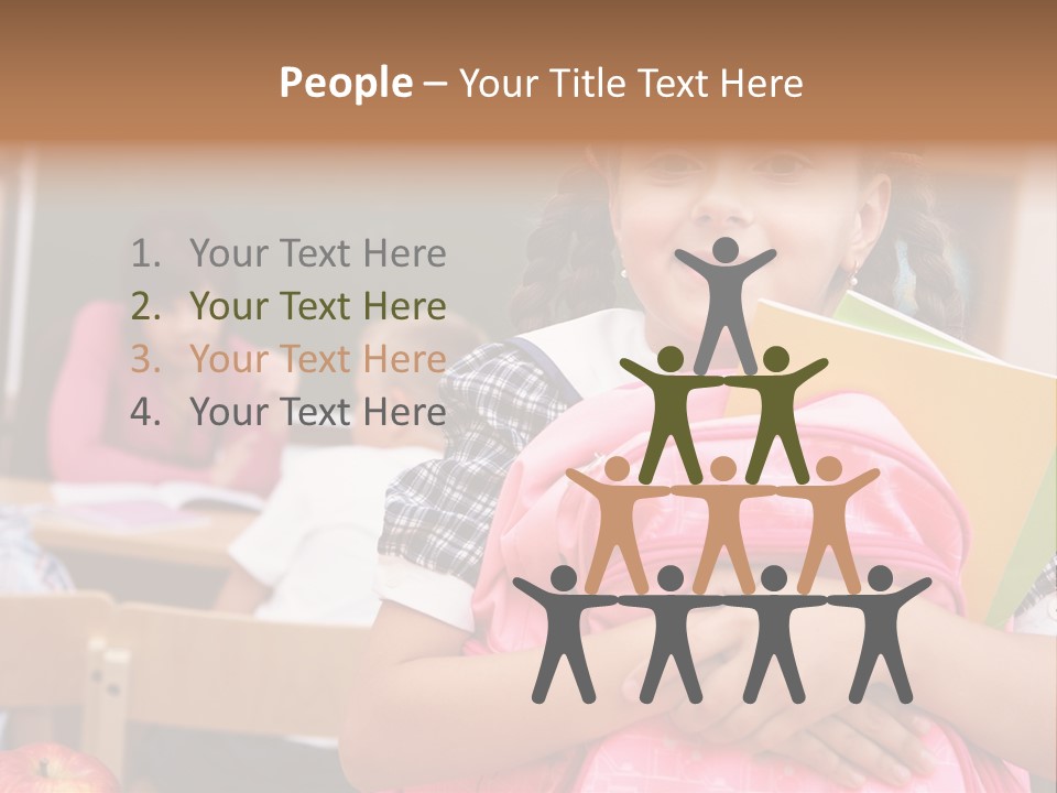 Holding Youthful Expression PowerPoint Template