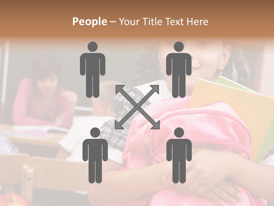 Holding Youthful Expression PowerPoint Template