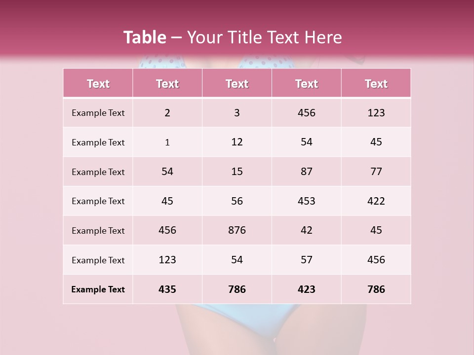 Eye Bathingsuit Swim PowerPoint Template
