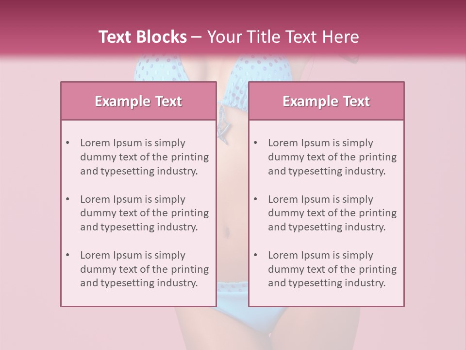 Eye Bathingsuit Swim PowerPoint Template