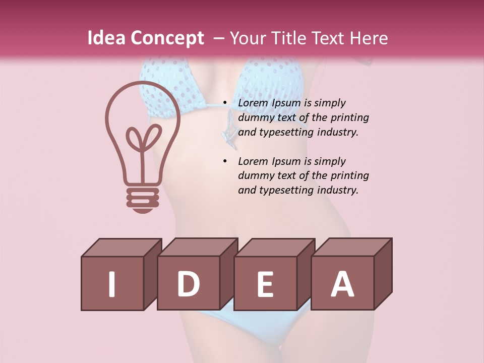 Eye Bathingsuit Swim PowerPoint Template