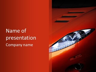 Road Headlight Auto PowerPoint Template