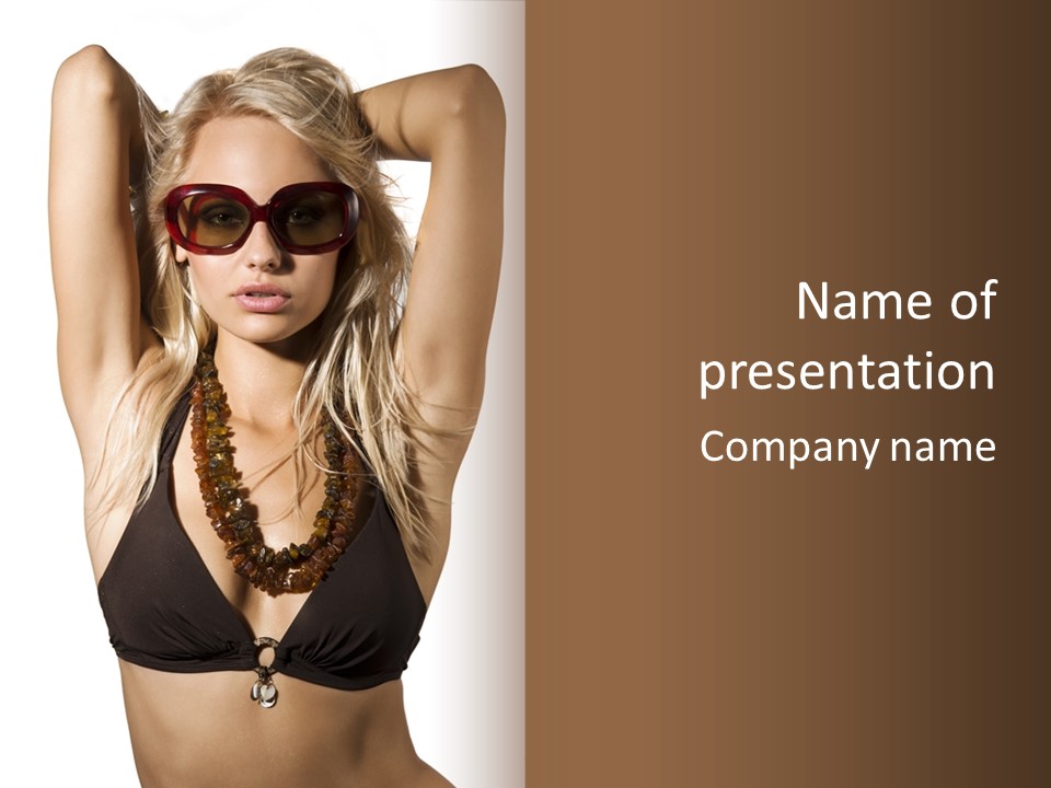 Costume Young Cocktail PowerPoint Template