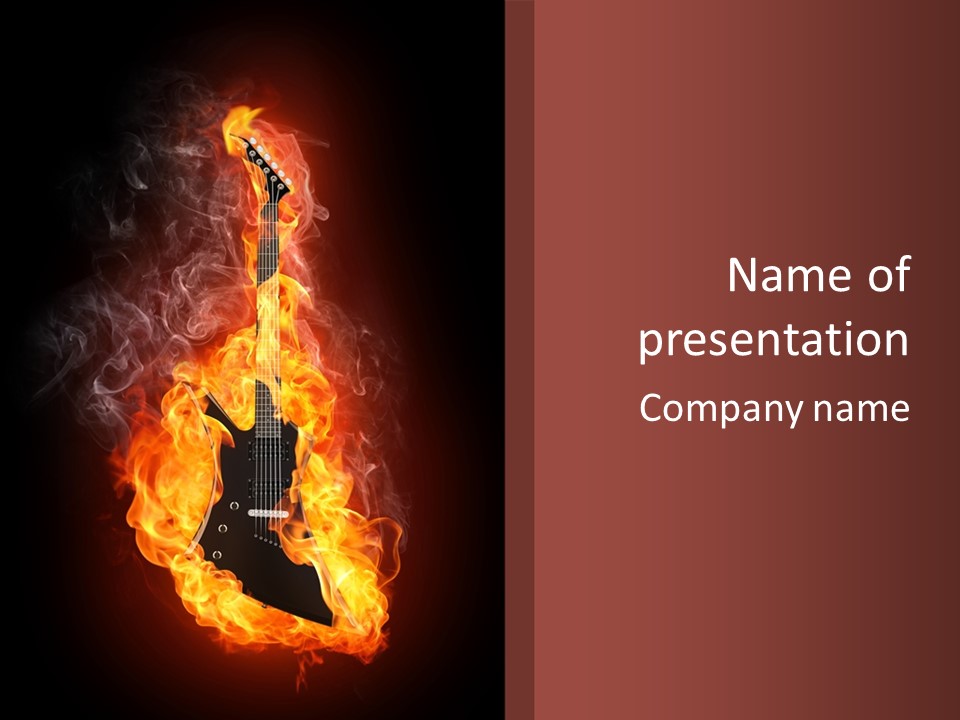 Concepts Image Guitar PowerPoint Template