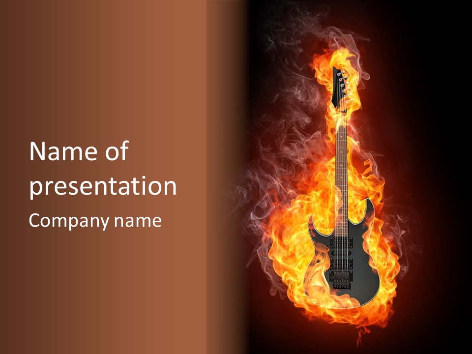 Sound Art Flammable PowerPoint Template