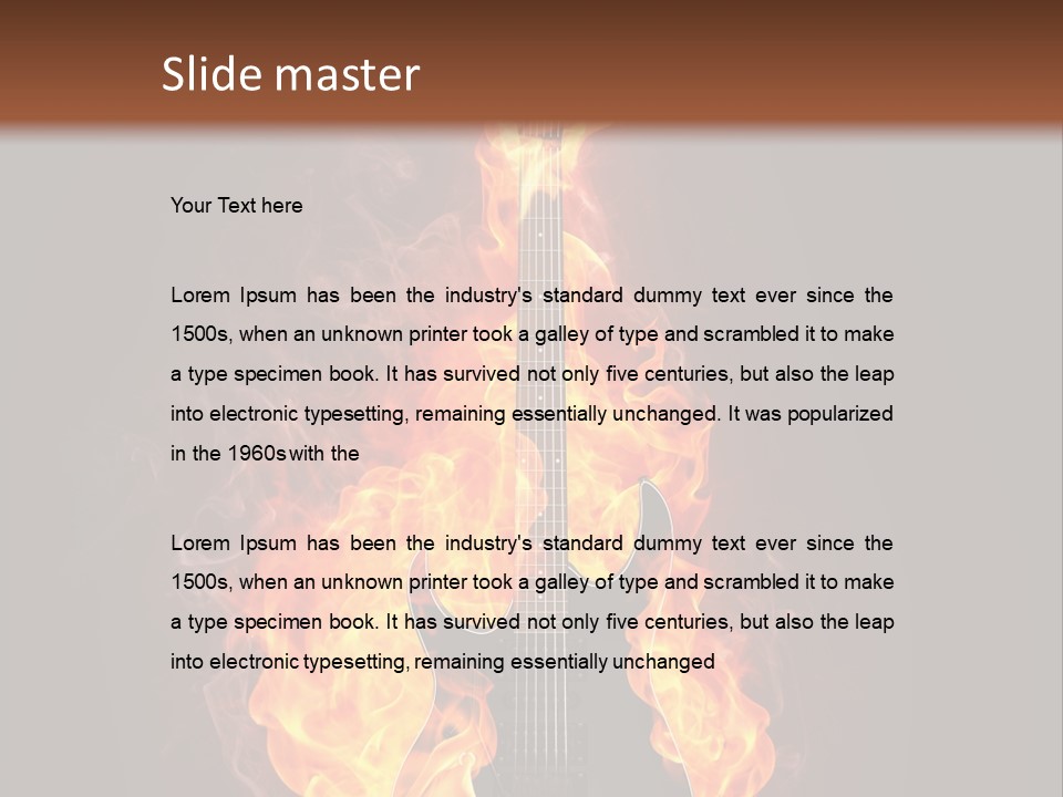 Sound Art Flammable PowerPoint Template