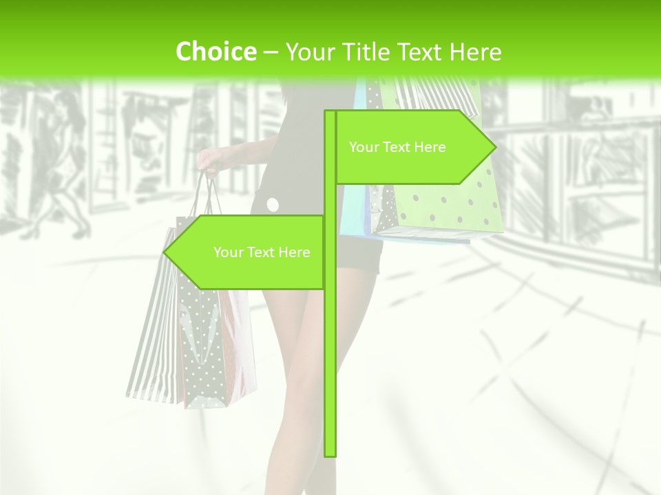 Girl Consumerism Buyer PowerPoint Template