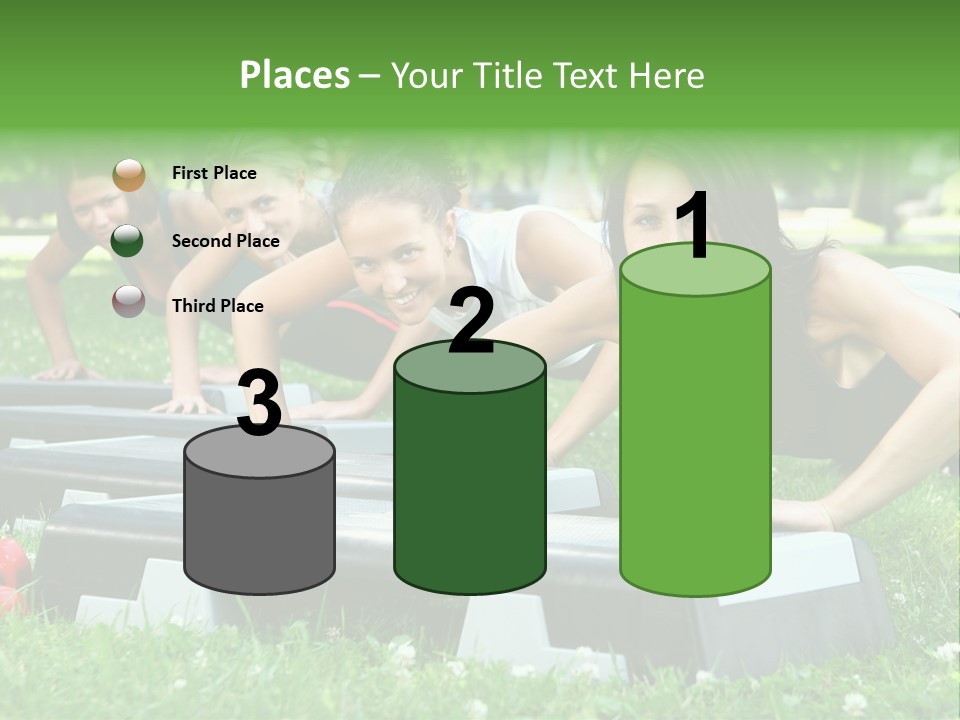 Fitness Beautiful Friends PowerPoint Template