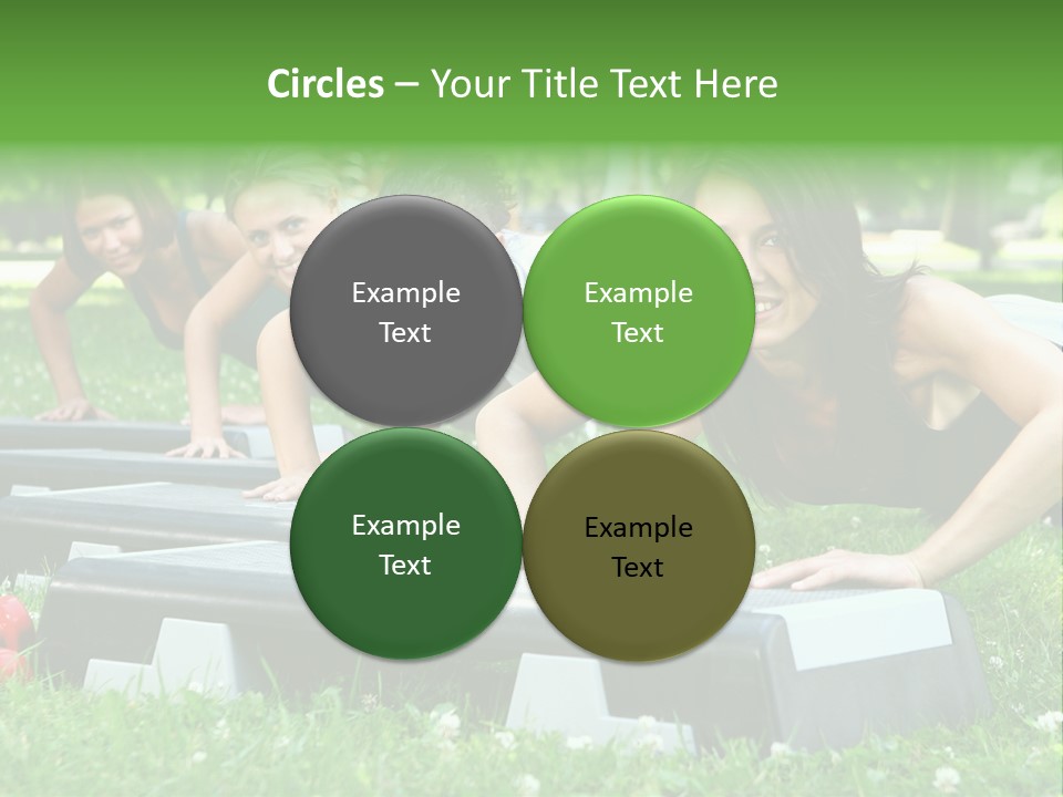 Fitness Beautiful Friends PowerPoint Template