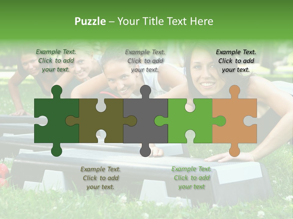 Fitness Beautiful Friends PowerPoint Template