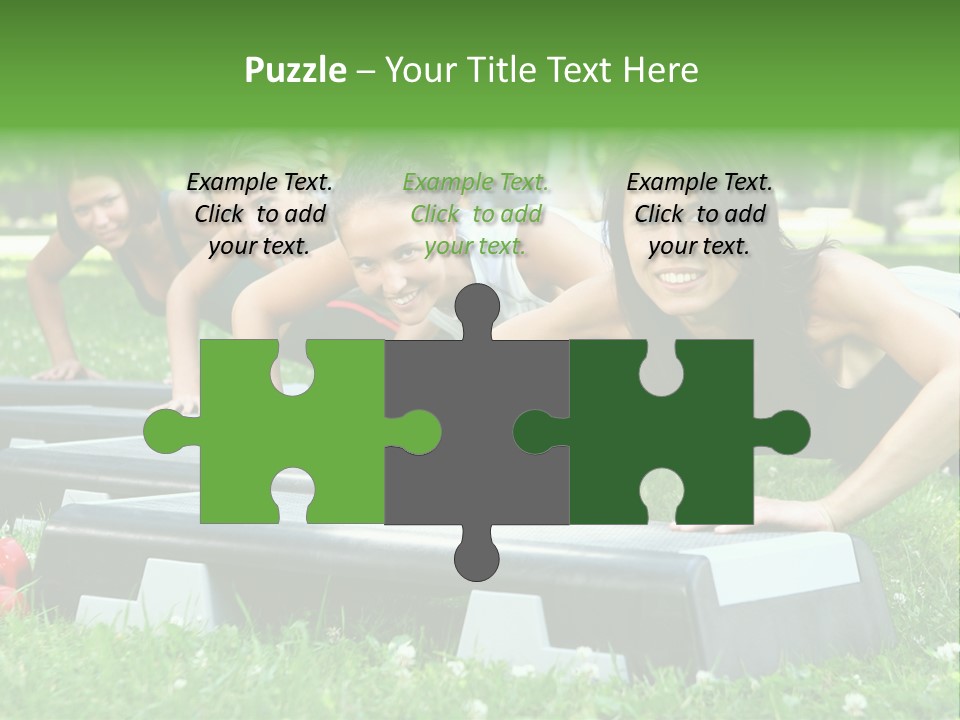 Fitness Beautiful Friends PowerPoint Template