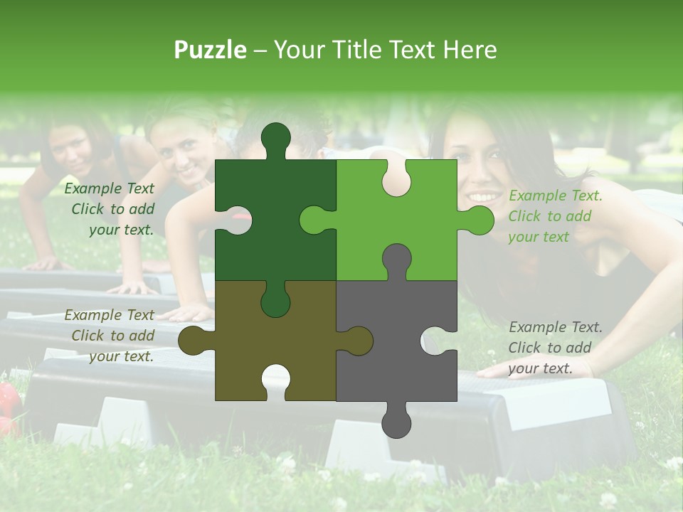 Fitness Beautiful Friends PowerPoint Template