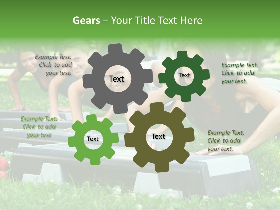 Fitness Beautiful Friends PowerPoint Template