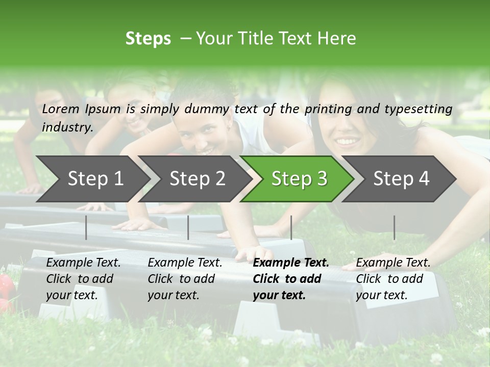 Fitness Beautiful Friends PowerPoint Template