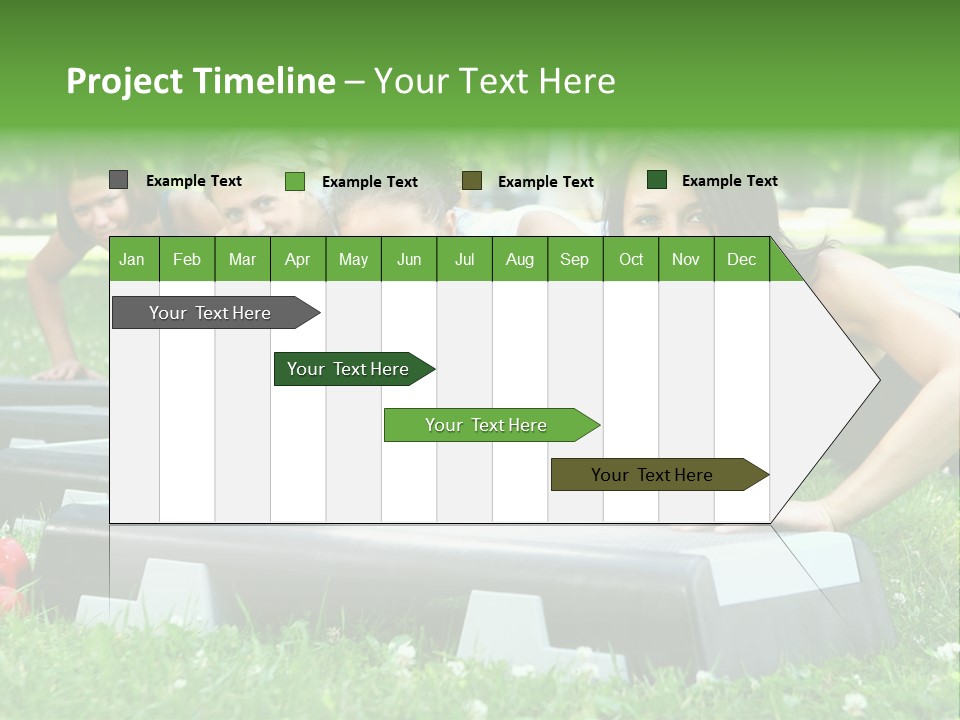 Fitness Beautiful Friends PowerPoint Template