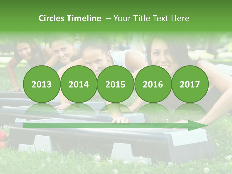 Fitness Beautiful Friends PowerPoint Template