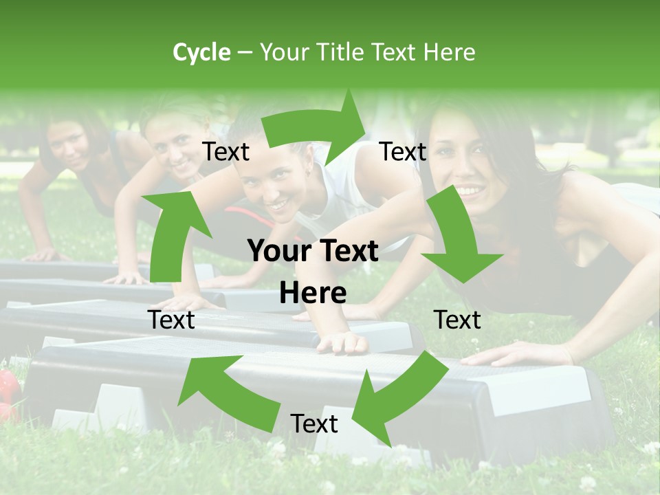 Fitness Beautiful Friends PowerPoint Template