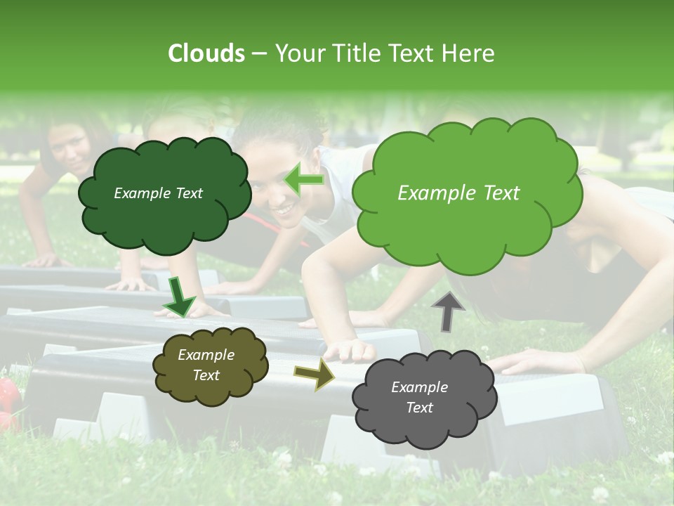 Fitness Beautiful Friends PowerPoint Template