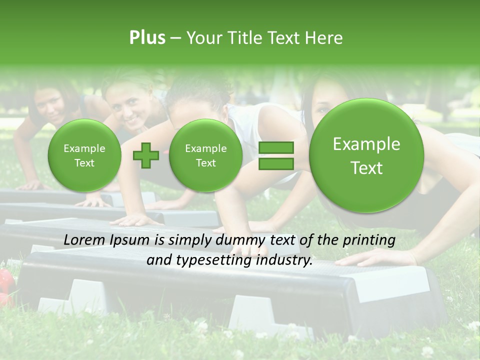 Fitness Beautiful Friends PowerPoint Template