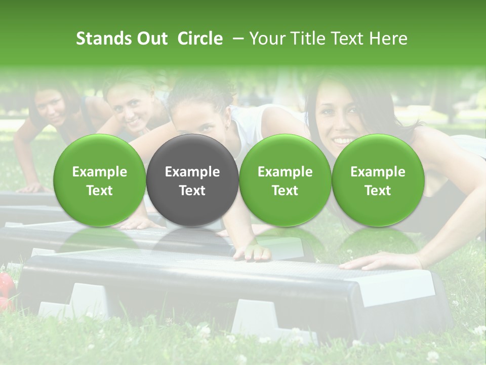 Fitness Beautiful Friends PowerPoint Template
