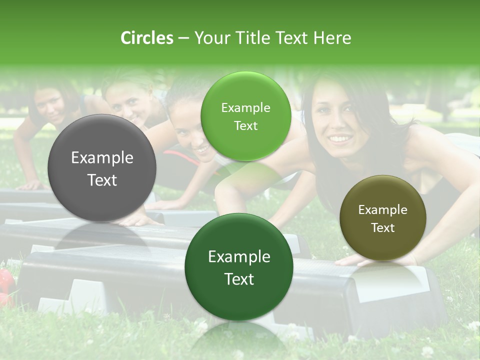 Fitness Beautiful Friends PowerPoint Template