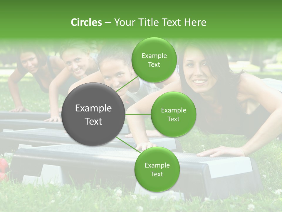 Fitness Beautiful Friends PowerPoint Template