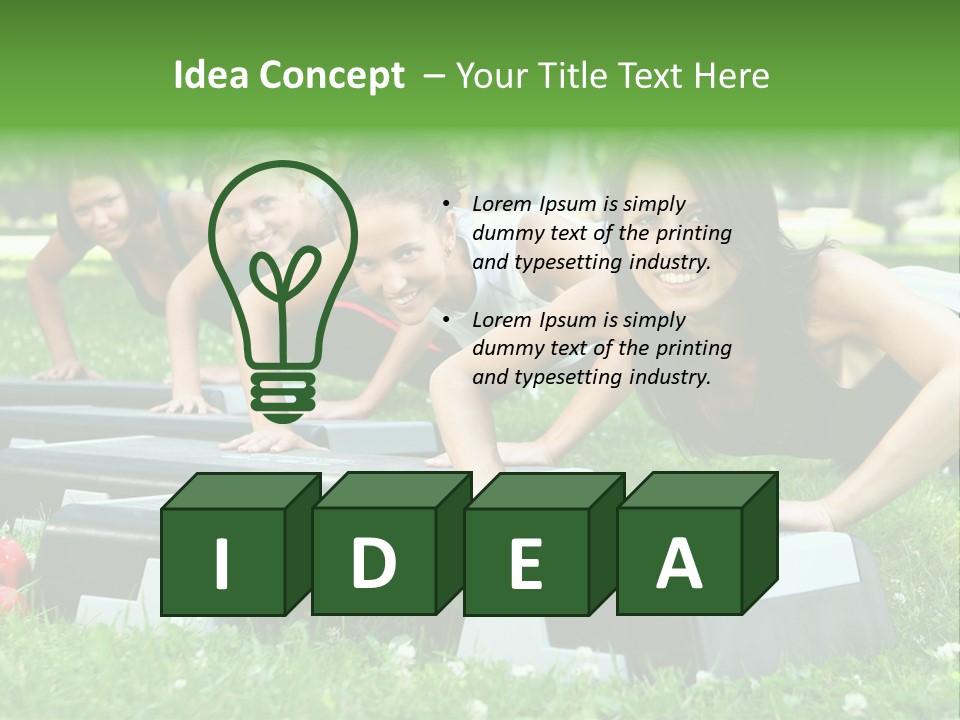 Fitness Beautiful Friends PowerPoint Template