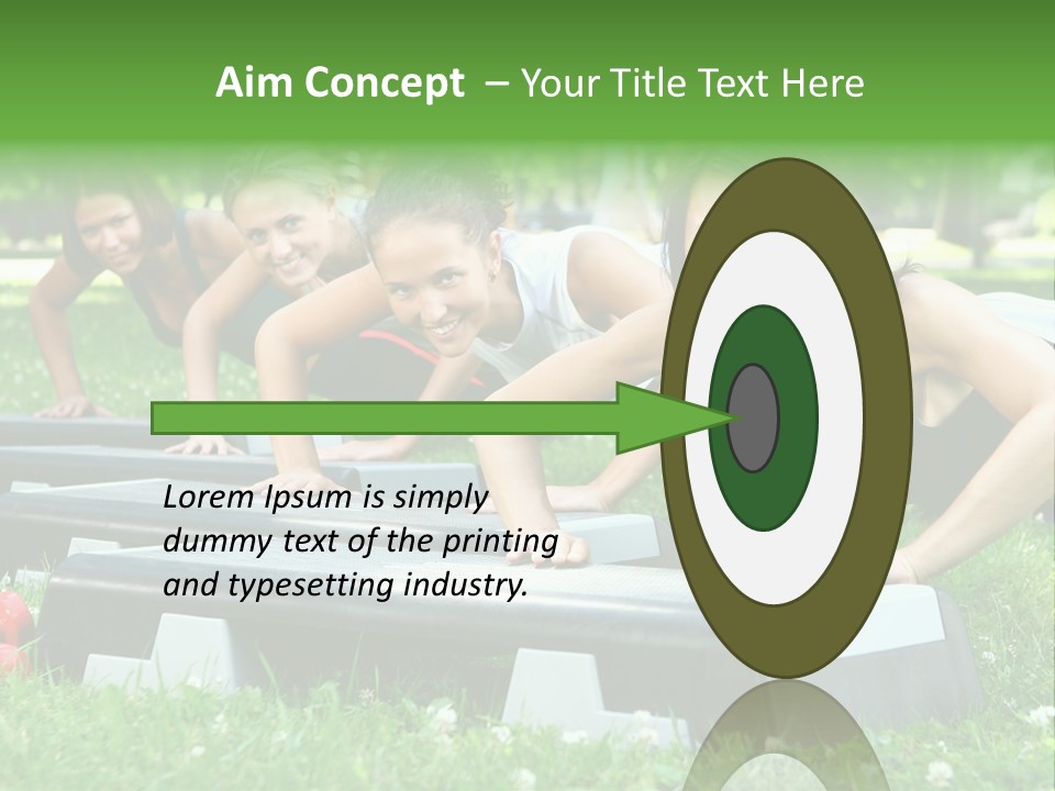 Fitness Beautiful Friends PowerPoint Template