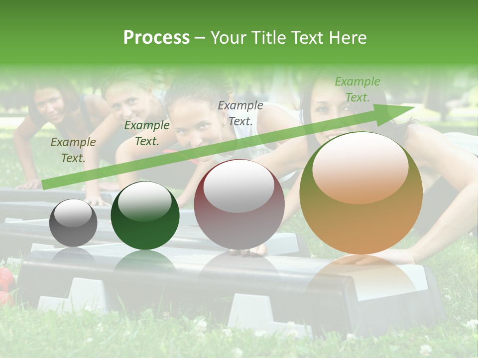 Fitness Beautiful Friends PowerPoint Template