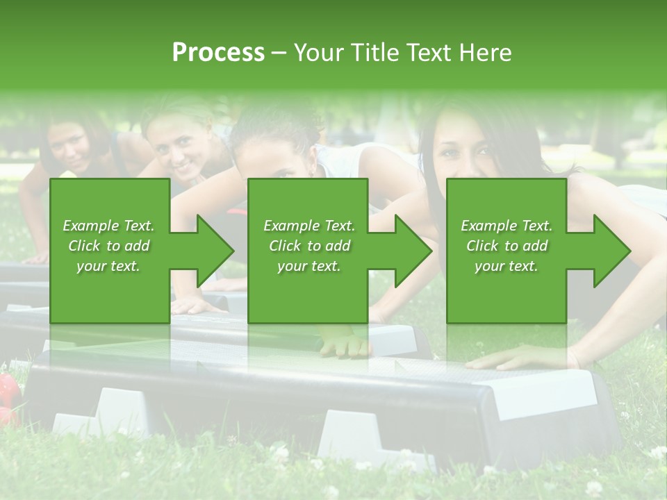 Fitness Beautiful Friends PowerPoint Template