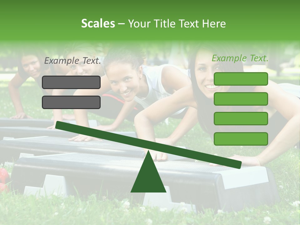 Fitness Beautiful Friends PowerPoint Template