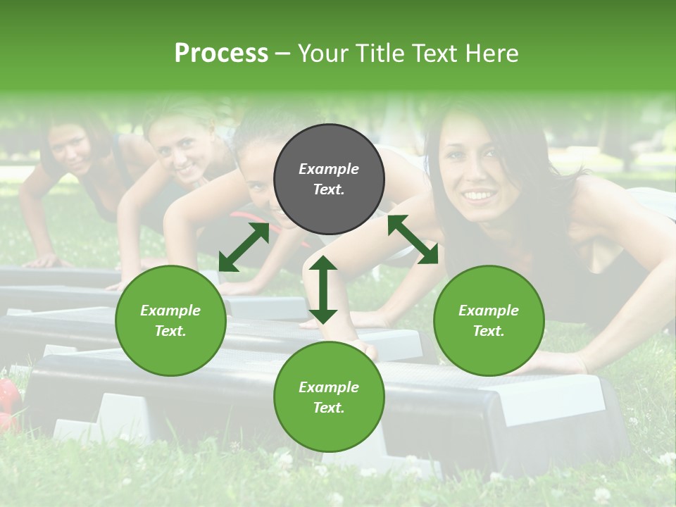 Fitness Beautiful Friends PowerPoint Template