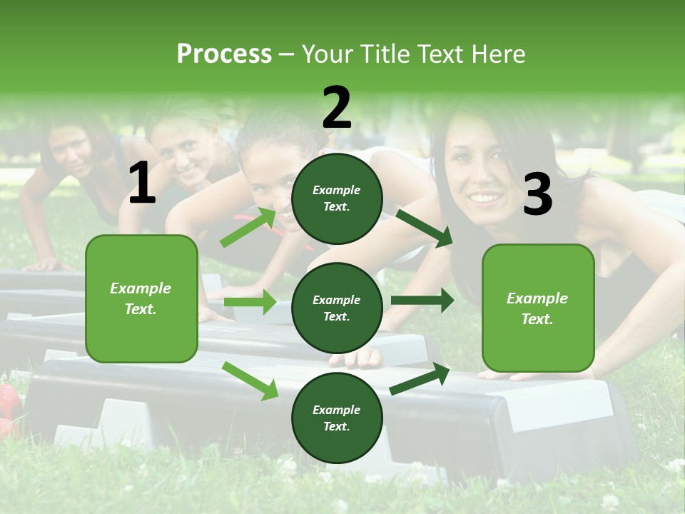 Fitness Beautiful Friends PowerPoint Template