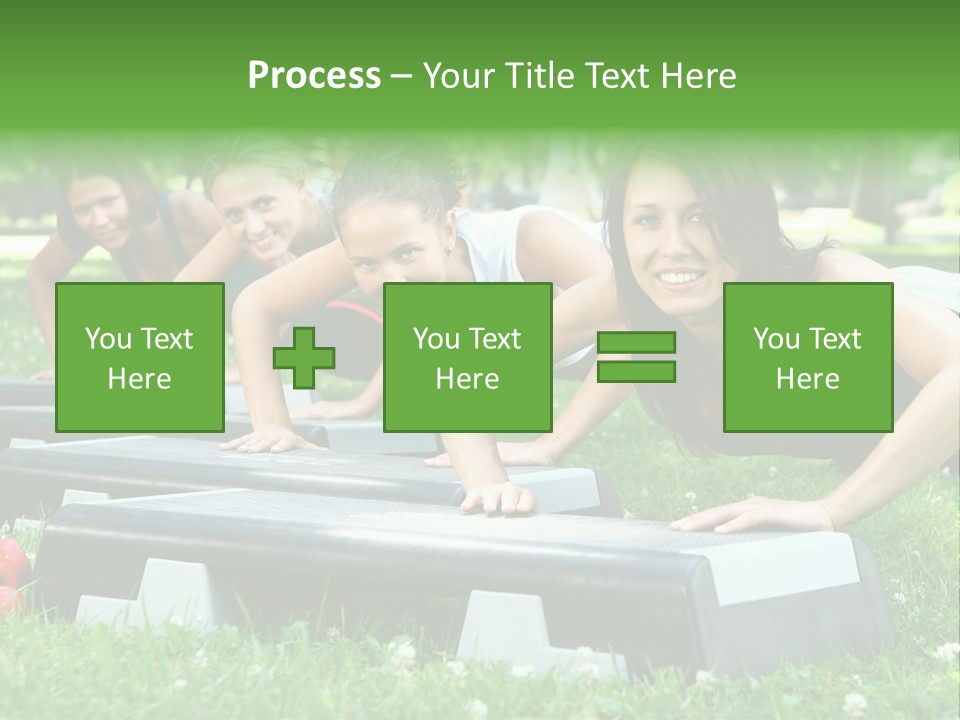 Fitness Beautiful Friends PowerPoint Template