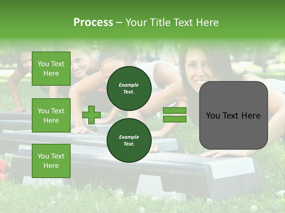 Fitness Beautiful Friends PowerPoint Template