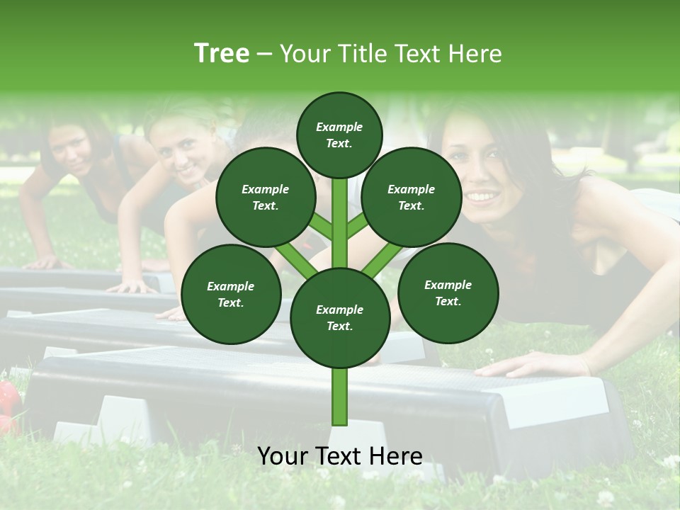 Fitness Beautiful Friends PowerPoint Template