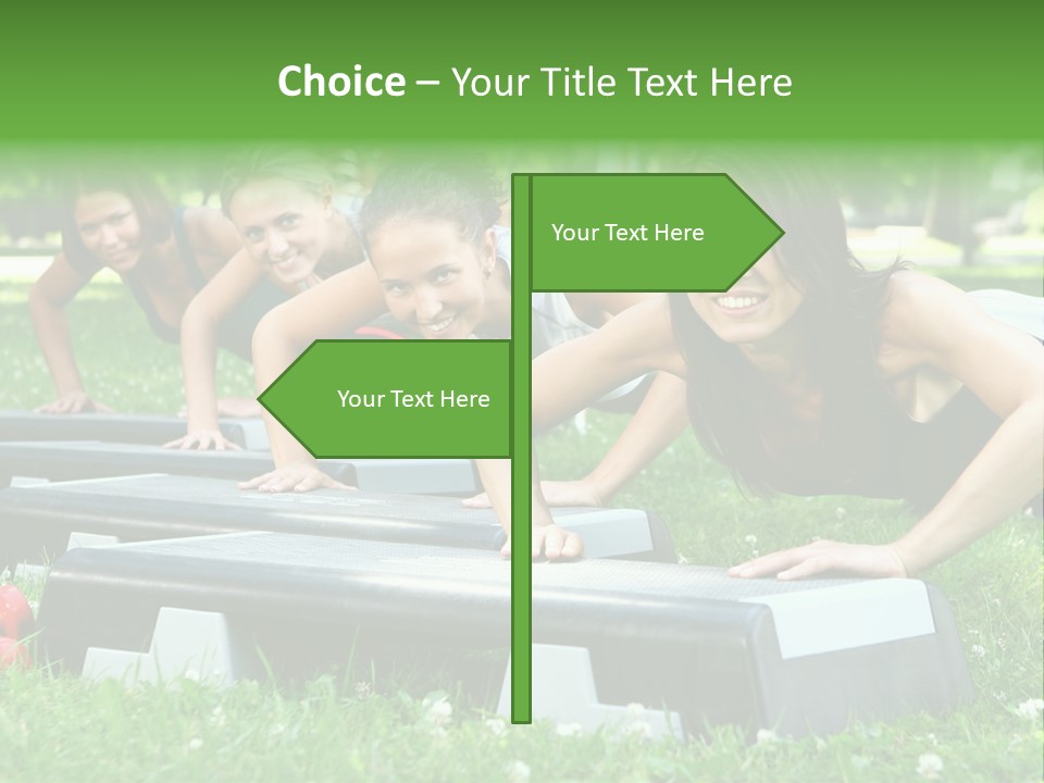 Fitness Beautiful Friends PowerPoint Template