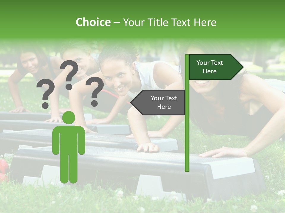 Fitness Beautiful Friends PowerPoint Template