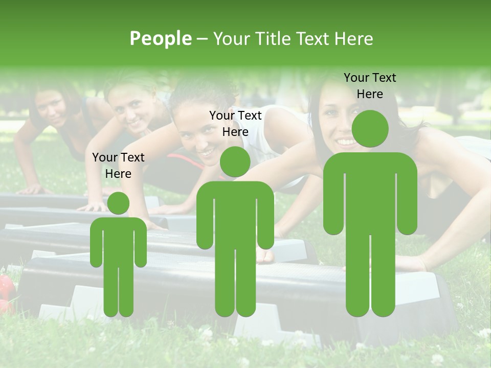 Fitness Beautiful Friends PowerPoint Template