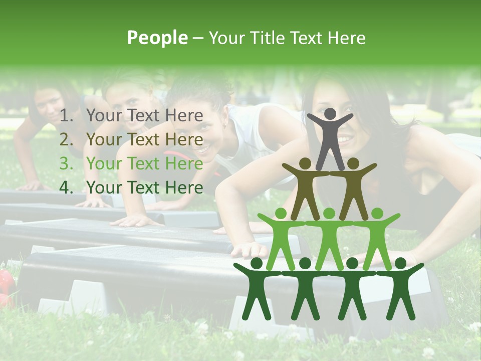 Fitness Beautiful Friends PowerPoint Template