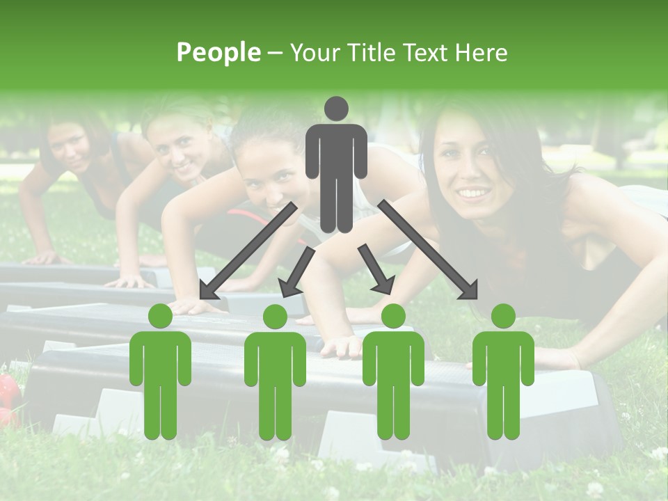 Fitness Beautiful Friends PowerPoint Template