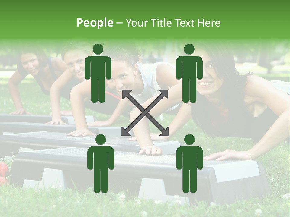 Fitness Beautiful Friends PowerPoint Template