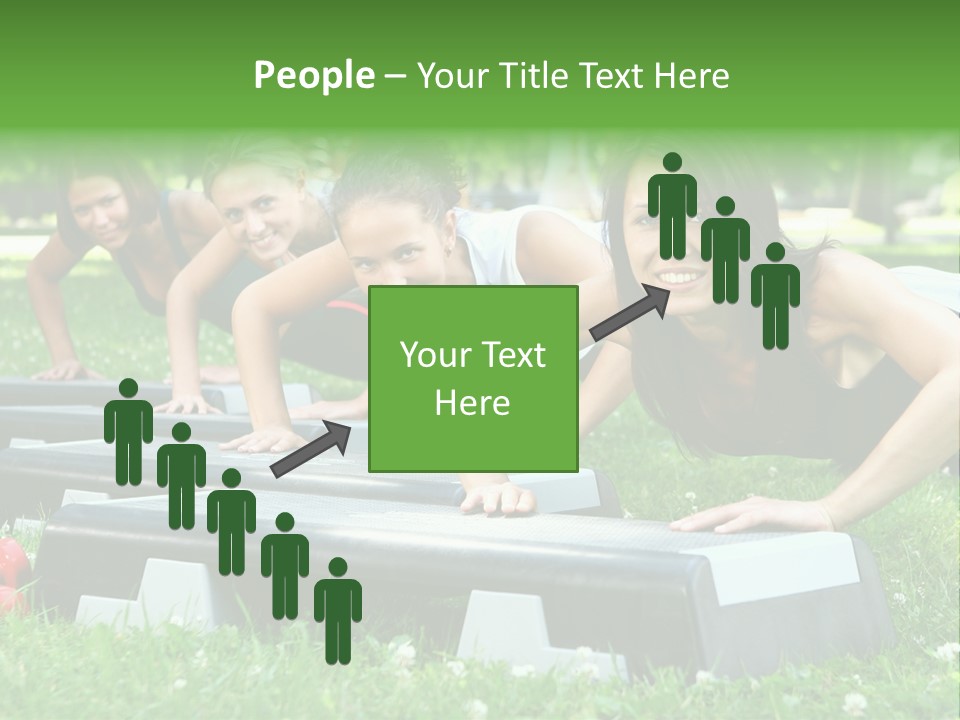 Fitness Beautiful Friends PowerPoint Template