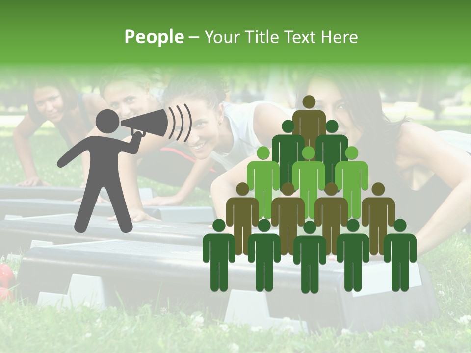 Fitness Beautiful Friends PowerPoint Template