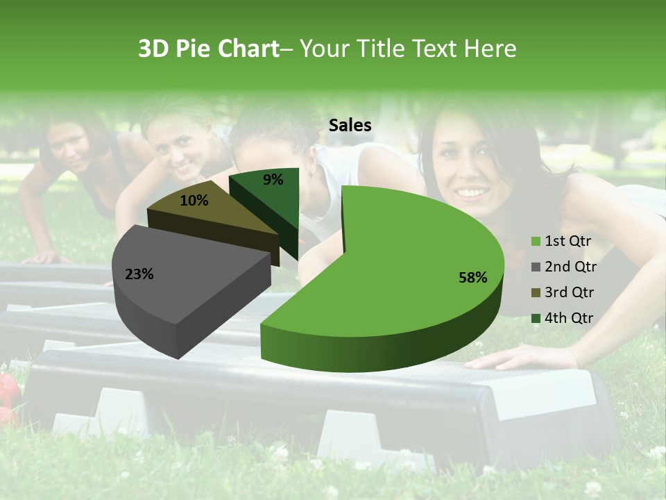 Fitness Beautiful Friends PowerPoint Template